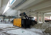 Снегоплавильную станцию установили под Измайловским мостом
