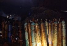 В Пензе в очаге пожара оказались кислородные баллоны