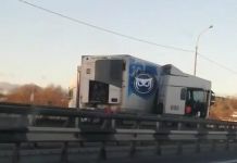 ﻿На пензенской трассе М5 столкнулись две фуры