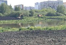 В Пензе завершили расчистку ложа пруда у больницы №6