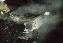 В Пензе на Бородина огонь уничтожил Mitsubishi Lancer 