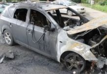 На улице Суворова в Пензе сгорела иномарка