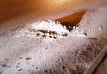На Карпинского пензенец врезался в застывший бетон посреди дороги