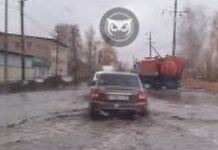 ﻿Из-за сильного дождя в Пензе затопило несколько улиц