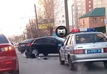 ﻿В Пензе на Калинина столкнулись две иномарки