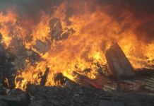 В Чемодановке свалку тушили два дня