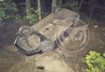 Под Пензой иномарка перевернулась на крышу.ВИДЕО 