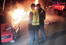В Пензе на Ворошилова ночью сгорела “LADA Kalina”