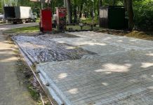 На Олимпийской аллее делают площадку для тренажеров
