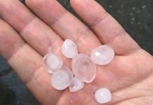 В Пензе прошел мощный ливень с крупным градом