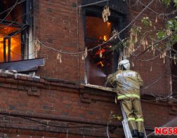 В Кузнецке в пожаре пострадал местный житель 