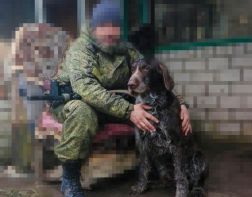 Росгвардеец из Пензы приютил собаку, найденную на Донбассе