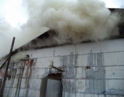 Горящую лесопилку в Никольском районе тушили 11 пожарных 
