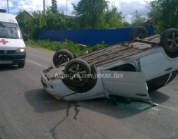 Водитель перевернувшейся легковушки сбежал с места ДТП