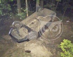 Под Пензой иномарка перевернулась на крышу.ВИДЕО 