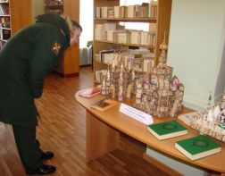 Инвалид по зрению создал необычную выставку из спичек 
