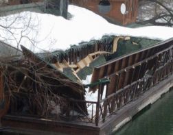 ﻿﻿В Пензе частично рухнула крыша ресторана «Бочка» 
