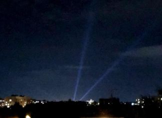 Пензенцы приняли цирковые прожекторы за НЛО