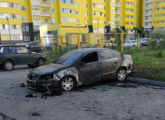 В сети появилась фотография сгоревшего автомобиля в Спутнике