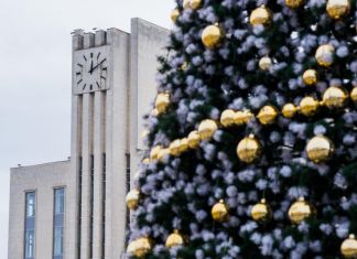 В Пензе начали сборку новогодних елок