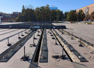 В Пензе светомузыкальный фонтан стали готовить к зиме