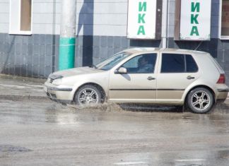 После дождя центр Пензы уходит под воду 