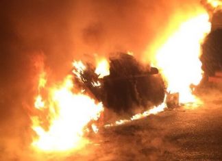 За прошедшую ночь в области сгорели два автомобиля
