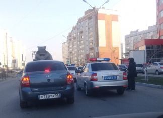 В Спутнике автоледи на иномарке протаранила припаркованные машины