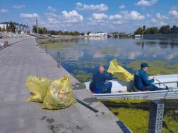 В Пензе в районе Ростка очистили Суру от мусора