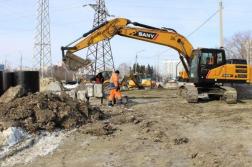 На ГПЗ идет реконструкция перекрестка улиц Антонова и Измайлова